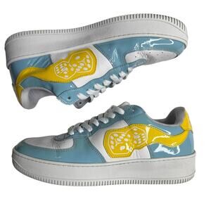High Roller 777 Yellow & Sky Blue Dice Sneakers Size 6